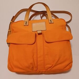 LIEBESKIND Berlin Linneau U Solar Orange Canvas Bag.